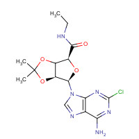 120225-75-4 2-Chloro-2',3'-O-isopropylideneadenosine-5'-N-ethylcarboxamide chemical structure