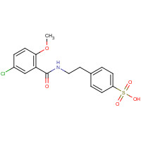 33924-53-7 p-[2-[(5-Chloro-2-methoxybenzoyl)amino]ethyl]benzenesulfonic Acid chemical structure