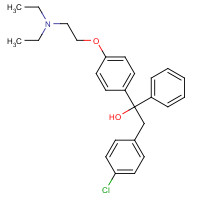 47642-02-4 2-(p-Chlorophenyl)-1-[p-[2-(diethylamino)ethoxy]phenyl]-1-phenyl-ethanol chemical structure
