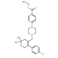 1065604-70-7 4-[4-[[2-(4-Chlorophenyl)-5,5-dimethyl-1-cyclohexen-1-yl]methyl]-1-piperazinyl]benzoic Acid Ethyl Ester chemical structure