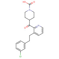 107256-32-6 4-[[3-[2-(3-Chlorophenyl)ethyl]-2-pyridinyl]carbonyl]-1-piperidinecarboxylic Acid chemical structure