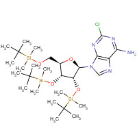 195727-26-5 2-Chloro-2',3',5'-tris-O-[(1,1-dimethylethyl)dimethylsilyl]-adenosine chemical structure