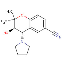 75611-78-8 6-Cyano-3,4-dihydro-2,2-dimethyl-trans-4-(1-pyrrolidinyl)-2H-benzo-[b]-pyrano-3-ol chemical structure