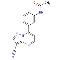 115931-01-6 N-[3-(3-Cyanopyrazolo[1,5-a]pyrimidin-7-yl)phenyl]acetamide chemical structure