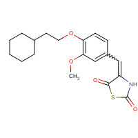 1239610-60-6 5-[[4-(2-Cyclohexylethoxy)-3-methoxyphenyl]methylene]-2,4-thiazolidinedione chemical structure