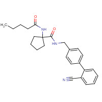 141745-71-3 N-[(2'-Cyano[1,1'-biphenyl]-4-yl)methyl]-1-[(1-oxopentyl)amino]cyclopentanecarboxamide chemical structure