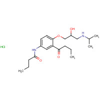 57898-71-2 rac 3-Deacetyl-3-butanoyl Acebutolol Hydrochloride chemical structure