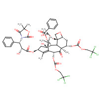 160651-94-5 3'-De-tert-butoxycarbonylamino-3'-[3-(5,5-dimethyl-2,4-dioxo-1,3-oxazolidinyl)]-7,10-O-bis{[(2,2,2-trichloroethyl)oxy]carbonyl} Docetaxel chemical structure
