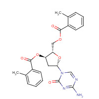 10302-79-1 1-(2'-Deoxy-3',5'-di-O-toluoyl-b-D-ribofuranosyl)-2-oxo-4-amino-1,2-dihydro-1,3,5-triazine chemical structure