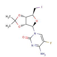 61787-05-1 5'-Deoxy-5'-iodo-2',3'-O-isopropylidene-5-fluorocytidine chemical structure