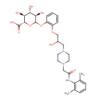 172300-93-5 Desmethyl Ranolazine b-D-Glucuronide (mixture of diastereomers) chemical structure