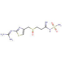 90237-03-9 3-[2-(Diaminomethyleneamino)-1,3-thiazol-4-ylmethylsulphinyl]-N-sulphamoylpropanamidine chemical structure