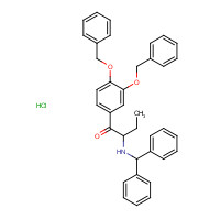 855220-23-4 rac 1-[3,4-(Dibenzyloxy)phenyl]-2-[(diphenylmethyl)amino]-1-butanone Hydrochloride chemical structure