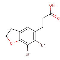 196597-76-9 3-(6,7-Dibromo-2,3-dihydrobenzofuran-5-yl)propanoic Acid chemical structure