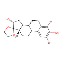 90474-20-7 2,4-Dibromo-17,17-ethylenedioxy-1,3,5(10)-estratriene-3,16a-diol chemical structure