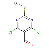 33097-11-9 4,6-Dichloro-2-(methylthio)-5-formylpyrimidine chemical structure