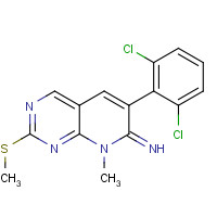 185039-29-6 6-(2,6-Dichlorophenyl)-8-methyl-2-(methylthio)pyrido[2,3-d]pyrimidin-7(8H)-imine chemical structure