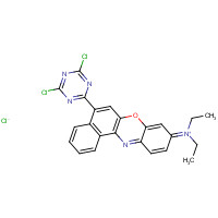 28249-90-3 9-Diethylamino-5-(4,6-dichloro-s-triazinyl)-9H-benzo[a]phenoxazine Chloride chemical structure