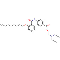 26090-29-9 N-Diethylaminoethyl-p-[2-(-n-octyloxy)-benzoyl]aminobenzoate chemical structure