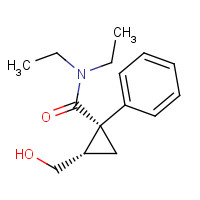 172016-06-7 rac N,N-diethyl-2-(hydroxymethyl)-1-phenyl-cyclopropanecarboxamide chemical structure