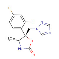 169058-26-8 (4R,5R)-5-(2,4-Difluorophenyl)-4-methyl-5-(1H-1,2,4-triazol-1-ylmethyl)-2-oxazolidinone chemical structure