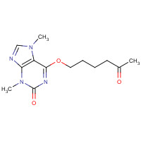 93079-86-8 3,7-Dihydro-3,7-dimethyl-6-[(5-oxohexyl)oxy]-2H-purin-2-one chemical structure