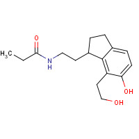 196597-88-3 (S)-N-[2-[2,3-Dihydro-6-hydroxy-7-(2-hydroxyethyl)-1H-inden-1-yl]ethyl]propanamide chemical structure