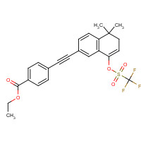 171568-44-8 4-[2-[5,6-Dihydro-5,5-dimethyl-8-[[(trifluoromethyl)sulfonyl]oxy]-2-naphthalenyl]ethynyl]benzoic Acid Ethyl Ester chemical structure