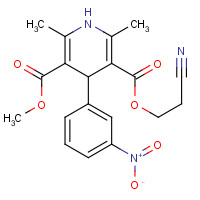 75130-24-4 1,4-Dihydro-2,6-dimethyl-4-(3-nitrophenyl)-3,5-pyridinedicarboxylic Acid 3-(2-Cyanoethyl) 5-Methyl Ester chemical structure
