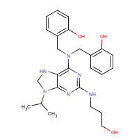 1076200-04-8 6-[N,N-Di(2-hydroxybenzyl)amino]-2-[(3-hydroxypropyl)amino]-9-isopropylpurine chemical structure