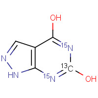 1217036-71-9 4,6-Dihydroxypyrazolo[3,4-d]pyrimidine-13C,15N2 chemical structure