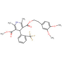 887354-72-5 5-(3',4'-Dimethoxyphenylethyl)ethyl 3-Methyl-1,4-Dihydro-2,6-dimethyl-4-(2'-trifluoromethyl)phenyl-pyridine-3,5'-dicarboxylate chemical structure