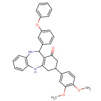 297157-92-7 3-(3,4-Dimethoxyphenyl)-2,3,4,5,10,11-hexahydro-11-(3-phenoxyphenyl)-1H-dibenzo[b,e][1,4]diazepin-1-one chemical structure