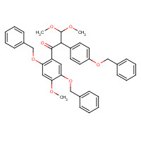 58115-19-8 3,3-Dimethoxy-1-[5-methoxy-1,4-bis(phenylmethoxy)phenyl]-2-[4-(phenylmethoxy)phenyl]-1-propanone chemical structure