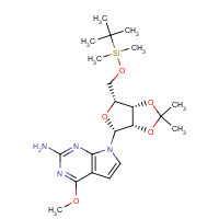 131981-22-1 7-[5-O-[(1,1-Dimethylethyl)dimethylsilyl]-2,3-O-(1-methylethylidene)-b-D-ribofuranosyl]-4-methoxy-7H-pyrrolo[2,3-d]pyrimidin-2-amine chemical structure