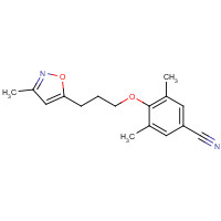 130226-18-5 3,5-Dimethyl-4-[3-(3-methyl-5-isoxazolyl)propoxy]-benzonitrile chemical structure