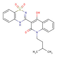 303776-89-8 3-(1,1-Dioxo-1,4-dihydrobenzo[1,2,4]thiadiazin-3-yl)-4-hydroxy-1-(3-methylbutyl)-1H-quinolin-2-one chemical structure