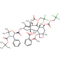 143527-76-8 13-{[(3-N-Boc)-2,2-dimethyl-4S-phenyl-1,3-oxazolidin-5R-yl]formyl}-10-deacetyl-7,10-bis{[(2,2,2-trichloroethyl)oxy]carbonyl} Baccatin III chemical structure