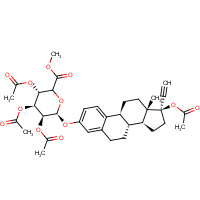 242130-33-2 Ethynyl Estradiol 17-Acetate 3-(2',3',4'-Tri-O-acetyl)-b-D-glucuronide Methyl Ester chemical structure