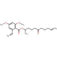 312305-42-3 rac 2-Ethenyl-4,6-dimethoxy-benzoic Acid 1-Methyl-5-oxo-9-decen-1-yl Ester chemical structure