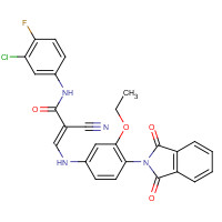 915945-39-0 (E)-3-[3-Ethoxy-4-(phthalimidyl)anilino]-N-(3-chloro-4-fluorophenyl)-2-cyano-2-propenamide chemical structure