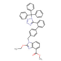 150058-29-0 2-Ethoxy-1-[[2'-[1-(trityl)-1H-tetrazol-5-yl][1,1'-biphenyl]-4-yl]methyl]-1H-benzimidazole-4-carboxylic Acid Methyl Ester (Candesartan Impurity) chemical structure