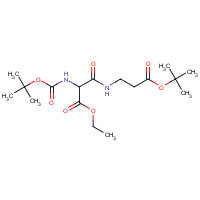 1076200-11-7 Ethyl 3-(3-tert-Butoxy-3-oxopropylamino)-2-(N-boc-amino)-3-oxopropanoate chemical structure