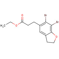 196597-75-8 Ethyl 3-(6,7-Dibromo-2,3-dihydro-1-benzofuran-5-yl)propanoate chemical structure