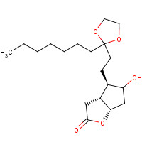 118696-65-4 (3aR,4R,5R,6aS)-4-[3-(Ethyleneketal)decanyl]hexahydro-5-hydroxy-2H-cyclopenta[b]furan-2-one chemical structure