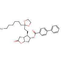 120396-31-8 (3aR,4R,5R,6aS)-4-[3-(Ethyleneketal)decanyl]hexahydro-5-hydroxy-2H-cyclopenta[b]furan-2-one 5-(4-Phenylbenzoate) chemical structure