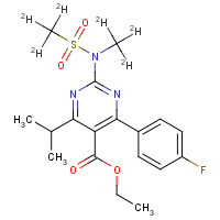 1189696-04-5 Ethyl 4-(4-Fluorophenyl)-6-isopropyl-2-(N-methylmethylsulfonamido)pyrimidine-5-carboxylate-d6 chemical structure