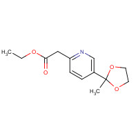 1076198-08-7 Ethyl 2-[5-(2-Methyl-1,3-dioxolan-2-yl)-2-pyridyl]acetate chemical structure