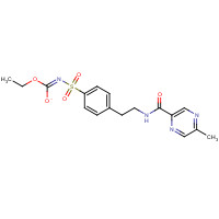 1076198-09-8 Ethyl 4-[b-(5-Methylpyrazine-2-carboxamido)ethyl]benzene Sulfonamide Carbamate chemical structure