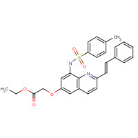316124-89-7 Ethyl 2-(2-[(E)-2-Phenyl-1-ethenyl]-6-quinolyloxy-8-p-toluenesulfonamido)acetate chemical structure